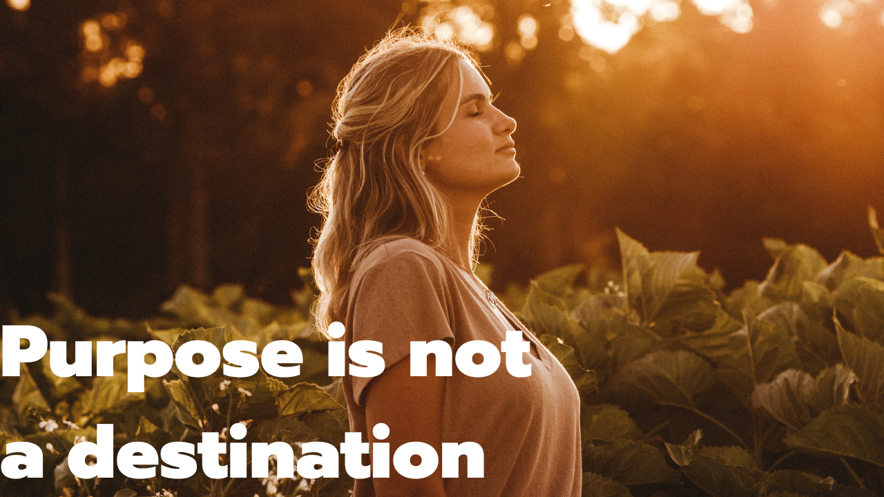 Purpose is not a destination